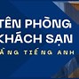 Loại Phòng Khách Sạn Tiếng Anh